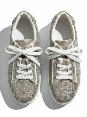 Jessica Simpson Silver Sparkle low top Sneakers, size 7.5M